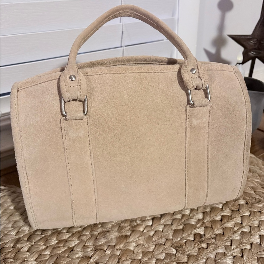 Beige suede satchel Urban Outfitters